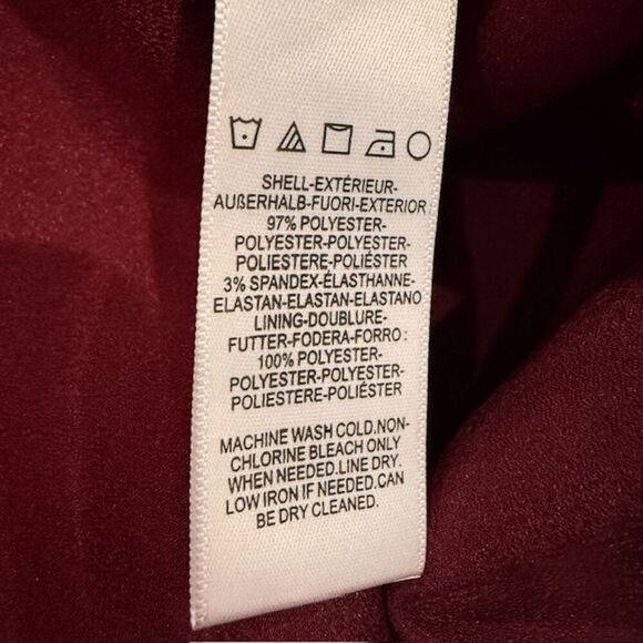 NWT Dress the Population Lyla Dress Sheath Silhouette Burgundy Red Size Medium - Picture 8 of 13